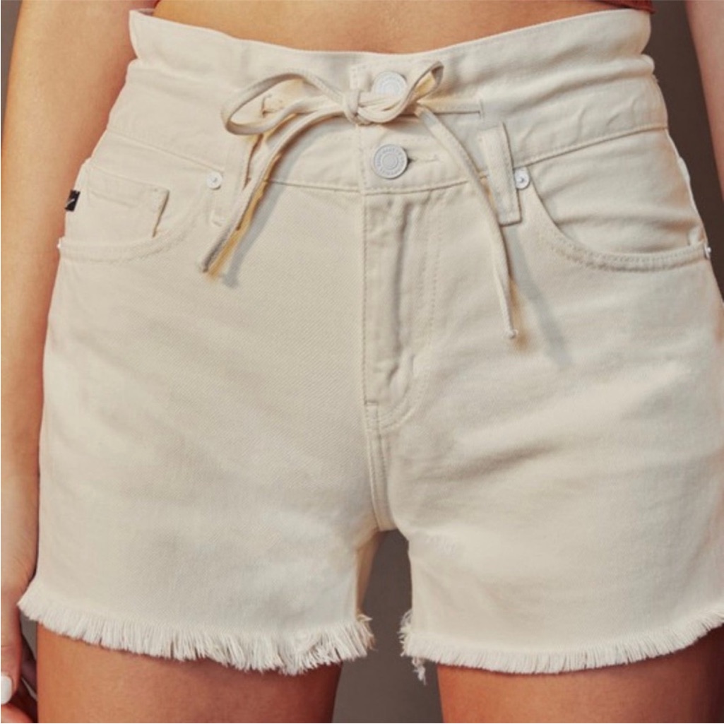 Kancan Women's Solstice Ultra High Rise Tie Belt Shorts Nwt